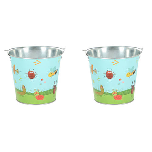 2PK Esschert Design Children's Bucket Insects Pretend Play Gardening Toy 1.7L