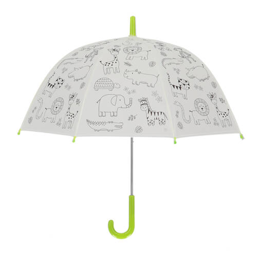 Esschert Design Children's Umbrella Paint It Yourself Jungle DIY Craft