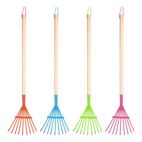 4pc Esschert Design Children's Lawn Rake Pretend Play Gardening Toy