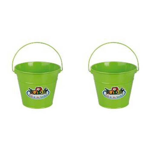 2PK Esschert Design Kids Storage Bucket Gardening Toy 20.5cm Woodland Green