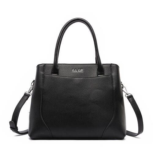 Kate Hill Women's Phoebe Crossbody Shoulder Bag Adjustable Strap 36x40cm Black