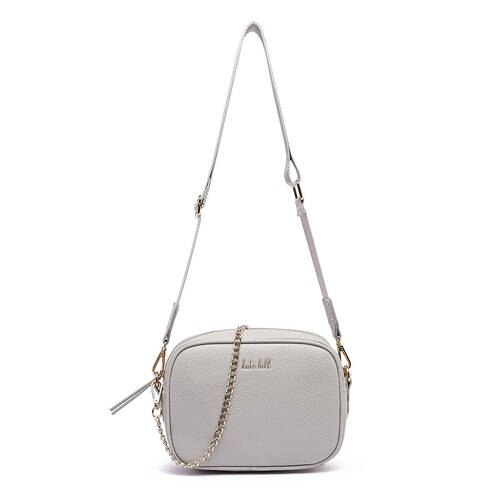 Kate Hill Women's Bella Crossbody Shoulder Bag Adjustable Strap 21x7cm Grey