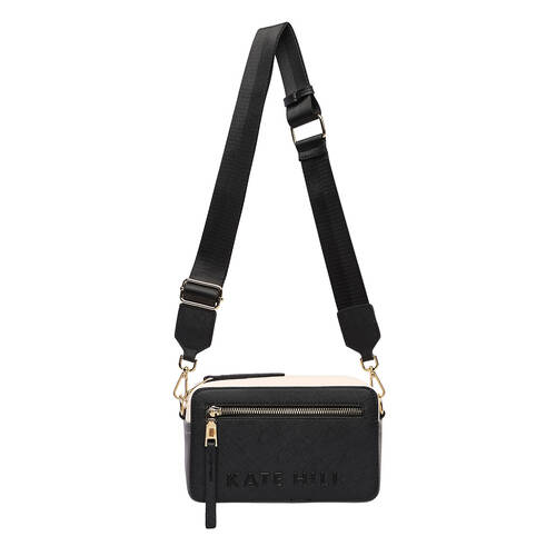 Kate Hill Women's Cameron Camera Bag Adjustable Strap 21x12.5cm Black