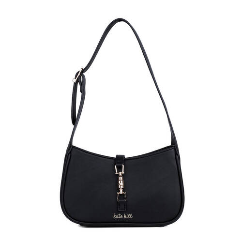 Kate Hill Women's Sarah Shoulder Bag Casual Formal Handbag 23.5x8.5cm Black