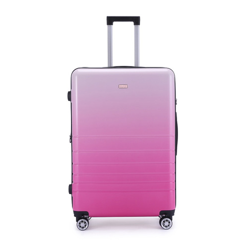 Kate Hill Bloom Luggage Large Wheeled Trolley Hard Suitcase Pink Ombre 120-139L