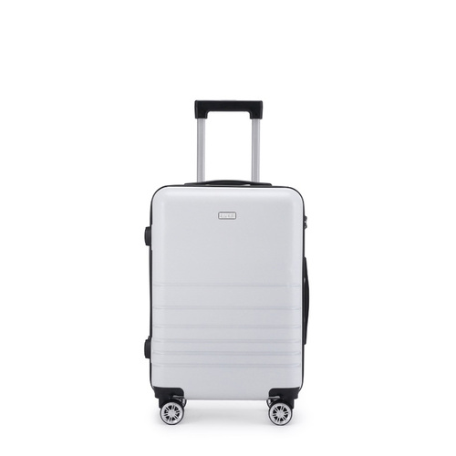 Kate Hill Bloom Luggage Small Wheeled Trolley Hard Suitcase White 53L