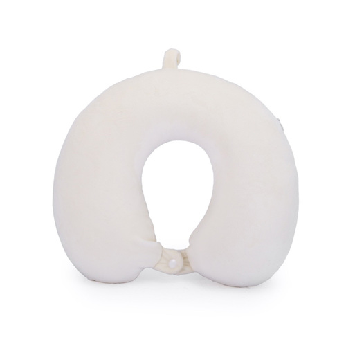 Kate Hill Bloom Lightweight Memory Foam Travel Neck Pillow w/ Loop White 
