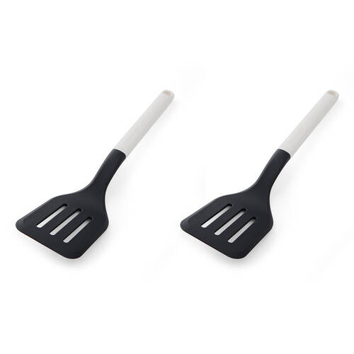 2PK KitchenAid Classic Slotted Nylon Turner/Spatula Cooking Utensil Porcelain White