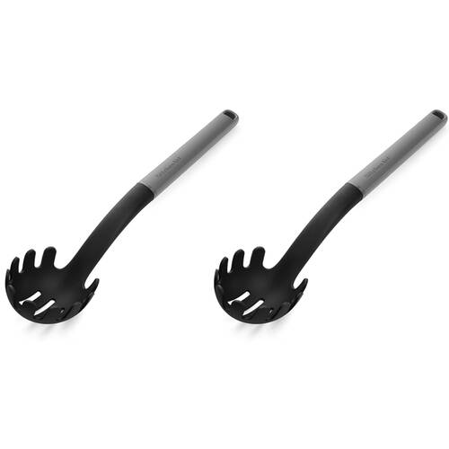 2PK KitchenAid Classic Nylon Pasta Server/Spoon Cooking Utensil Charcoal Grey