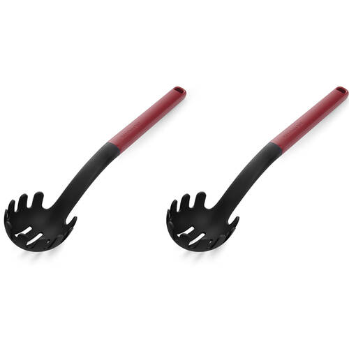 2PK KitchenAid Classic Nylon Pasta Server/Spoon Cooking Utensil Empire Red