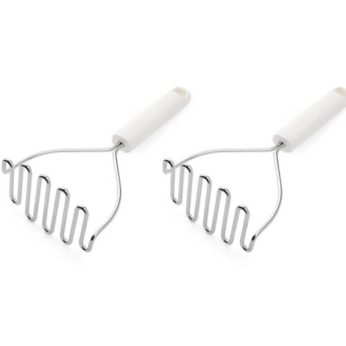 2PK KitchenAid Classic Wire Multipurpose Masher Cooking Utensil Porcelain White