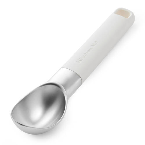 KitchenAid Classic Metal Ice Cream Scooper Cooking Utensil Porcelain White