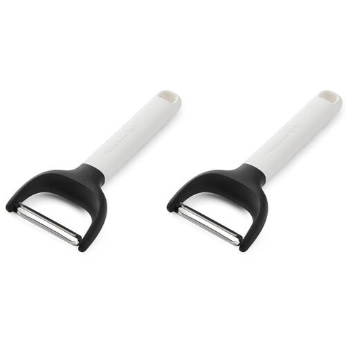2PK KitchenAid Classic Fruit/Vegetable Y-Peeler Cooking Utensil Porcelain White