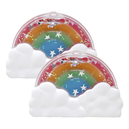 2PK Pink Poppy Unicorn Princess Rainbow Lipgloss Makeup 3y+
