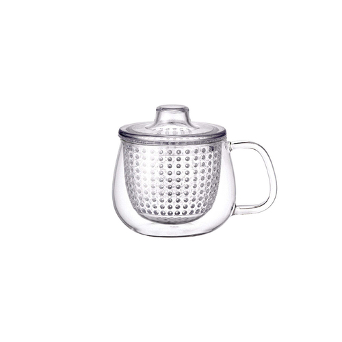 Kinto Unitea Unimug 350ml Brewing Tea Mug w/ Plastic Strainer Clear Small