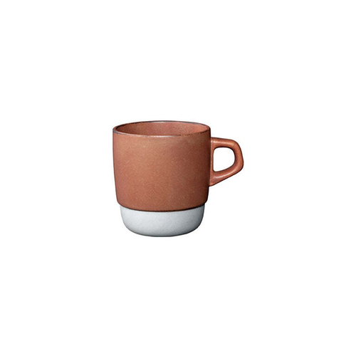 Kinto SCS Porcelain Matte 320ml/11cm Stacking Coffee Mug - Orange