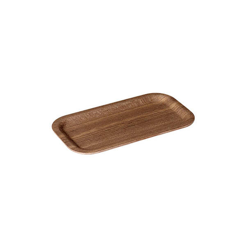 Kinto Teak Plywood Non-Slip Slim Tray Rectangular 22cm - Natural