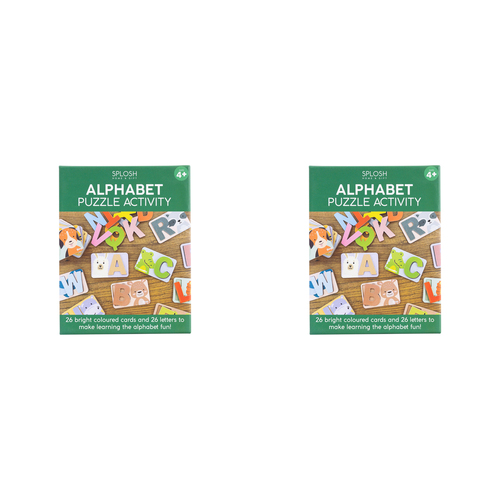 2x 26pc Kids By Splosh Alphabet Puzzle Activity Learning Cards 4y+