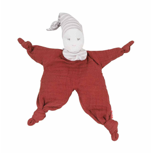 Kikadu Organic Cotton 24cm Baby Doll Infant/Newborn 0m+ Toy Rust