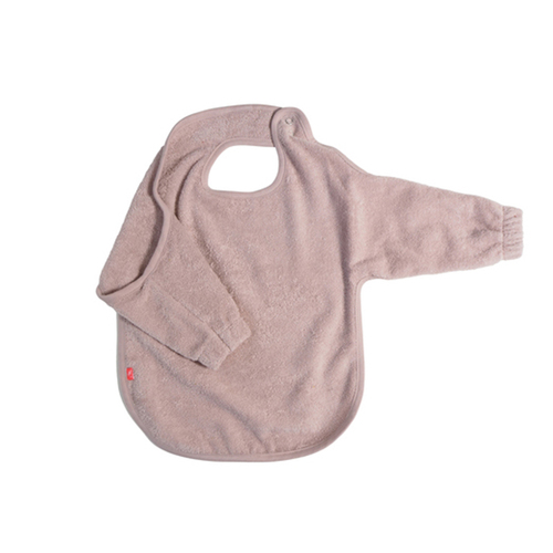 Kikadu 72x38cm Bath Bib Terry Towel w/ Sleeves Baby/Infant 6m+ Pale Rose
