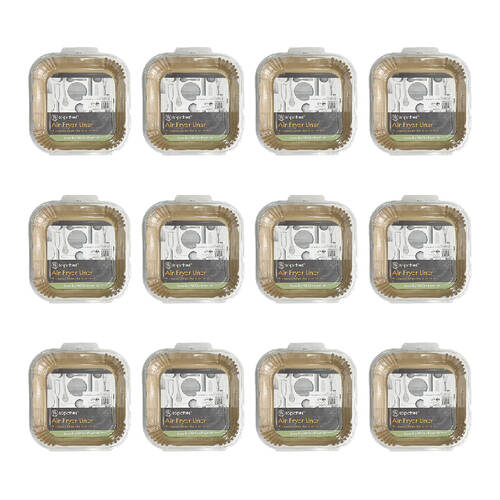 240pc Topchef 20cm Square Air Fryer Basket Liner - Brown