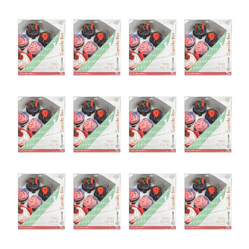 24pc Topchef Cupcake Box Container Assorted - Polka Dot