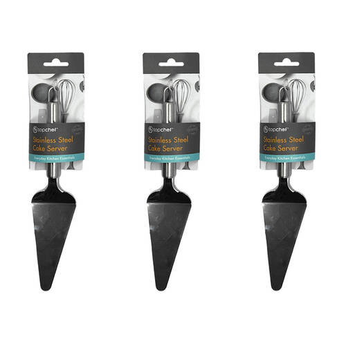 3PK Topchef Stainless Steel Cake Server Kitchen Utensil 26.5cm Silver