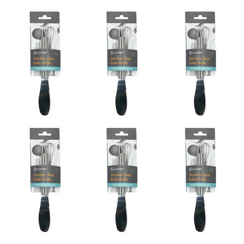 6PK Topchef Stainless Steel Butter Knife Kitchen Utensil 21cm Silver
