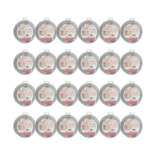 48pc Topchef 20cm Round Cake Board Baking Accessory - Grey