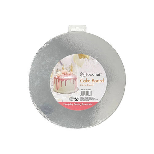 48PK Topchef 25cm Round Cake Board Baking Accessory - Grey