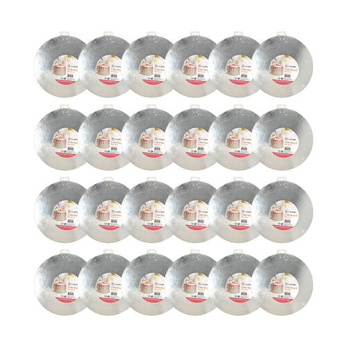 24PK Topchef 30cm Round Cake Board Baking Accessory - Grey