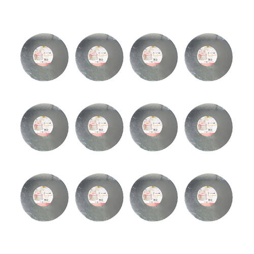 12PK Topchef 35cm Round Cake Board Baking Accessory - Grey