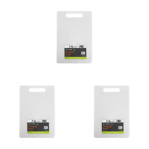 3PK Topchef Compact Chopping Board Large 34x23cm - White