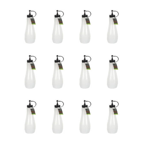12PK Topchef Squeezable Sauce Bottle 720ml Condiment Dispenser - White