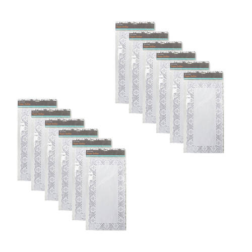 12x 30pc TopChef Large Paper Doilies Disposable Placemats 32x22cm - Assorted
