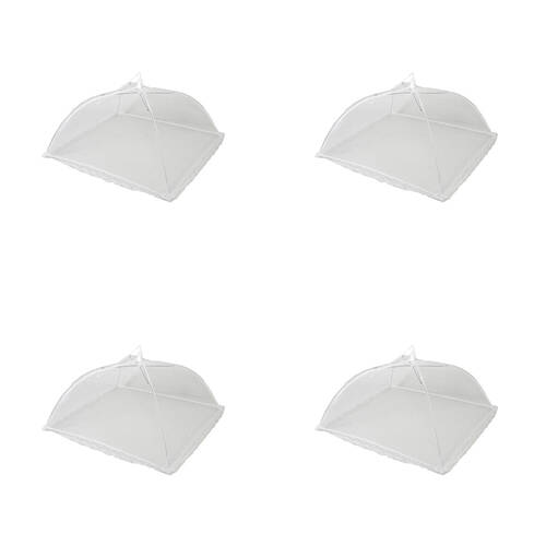 4x TopChef Plastic Mesh Food Cover Tent 1245x45cm - White