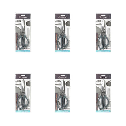 6x TopChef Multi-Function Steel/Plastic Kitchen Scissor 1222x8cm