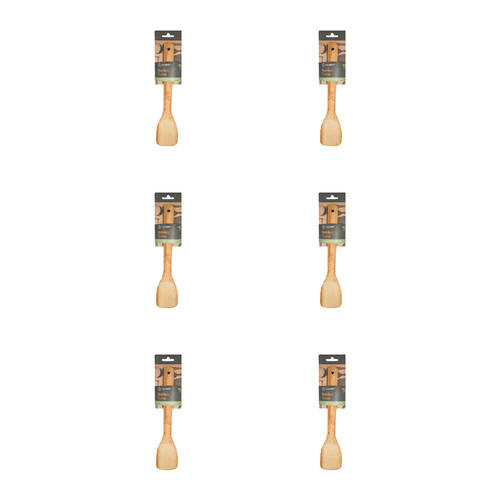 6PK Topchef Non-Stick Bamboo Turner Wooden Kitchen Utensil - Brown
