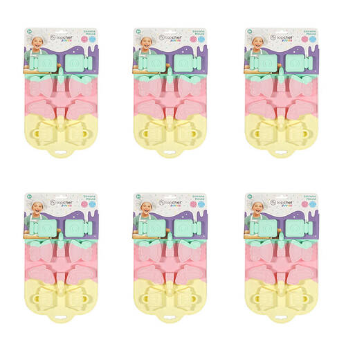 6PK Topchef Pastel Silicone Heat Resistant Baking Mould - Girly Cotton Candy
