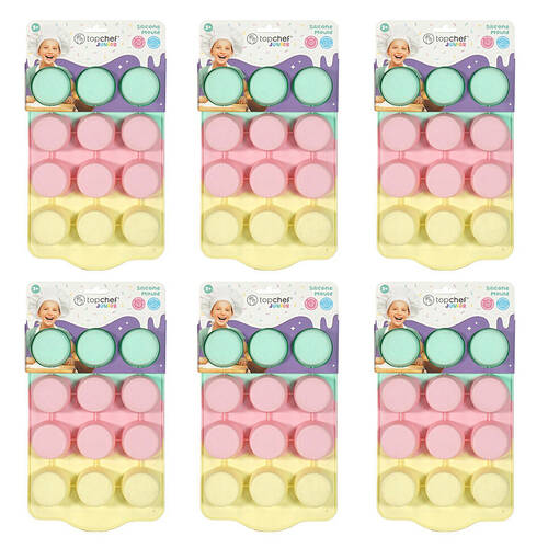 6PK Topchef Silicone Heat Resistant Baking Mould - Mini Cupcake Cotton Candy