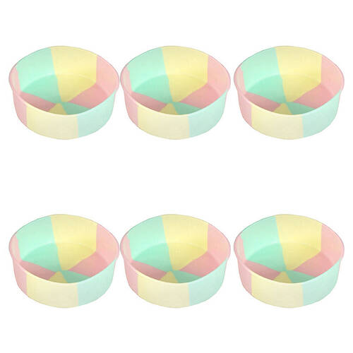 6PK Topchef Mini Pastel Silicone Heat Resistant Cake Baking Pan Cotton Candy