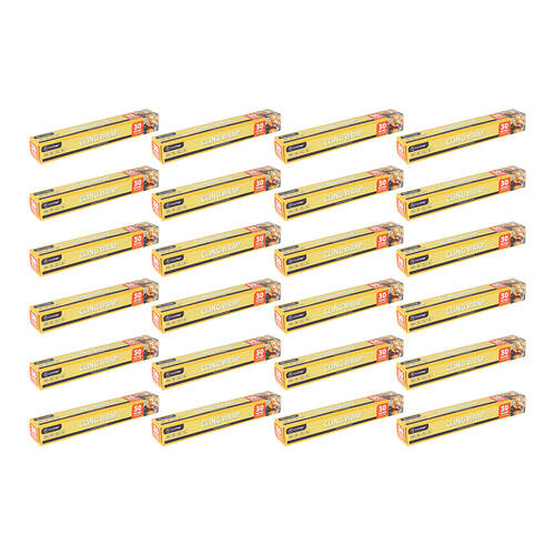 24PK Topchef Cling Wrap 30m Roll Food Storage Plastic Wrap