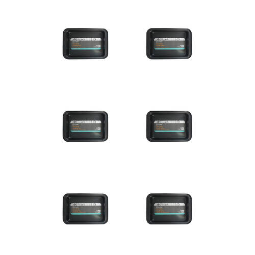 6PK Topchef Non-Stick Roasting Pan Large 37x25cm - Black