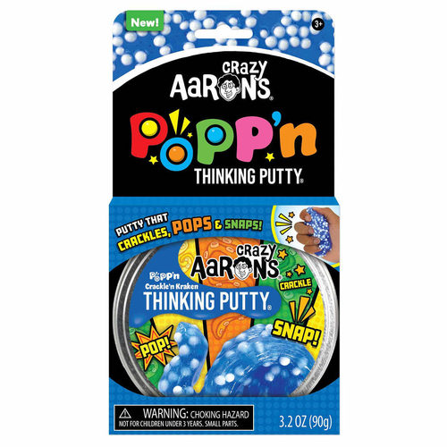 Crazy Aarons Thinking Putty Crackle'n Kraken Popp'n Toy 10cm 3y+