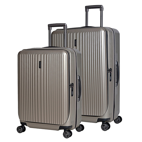 2pc Eminent 24"/28" Trolley Checked Luggage Travel Suitcase M/L - Champagne