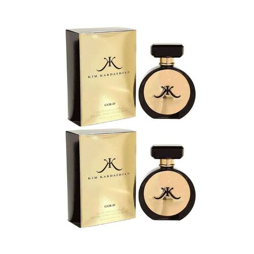 2PK Kim Kardashian Gold EDP Eau De Parfum Spray For Women 50ml