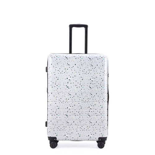 Kate Hill Terrazzo Large Travel Luggage Suitcase Lightweight 76x36cm White