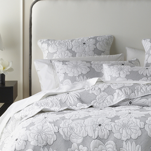 Bianca Leona King Polyester Bedspread w/ 2x Pillowcases/Cushion Cover Set White