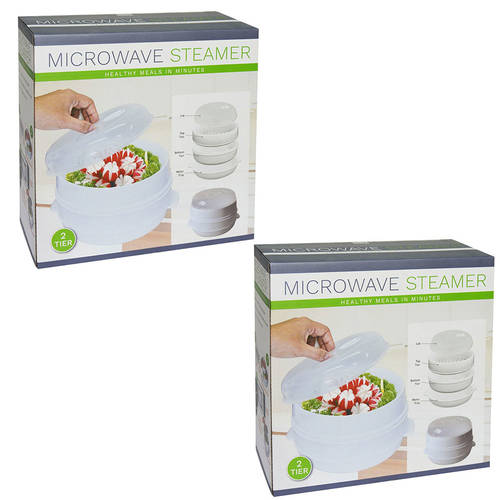 2PK Microwave Steamer w/ 2 Tier