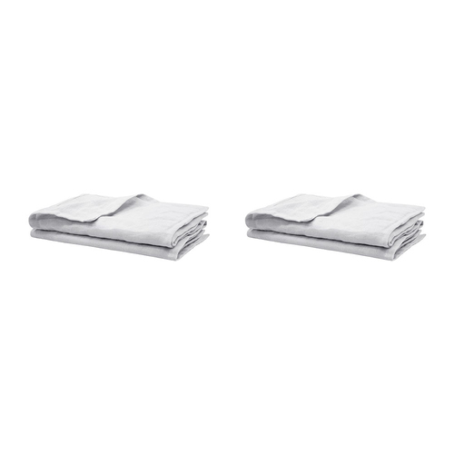 2PK 2pc Bambury Home Decor Tableware Linen Napkin Set 45x45cm Silver Woven